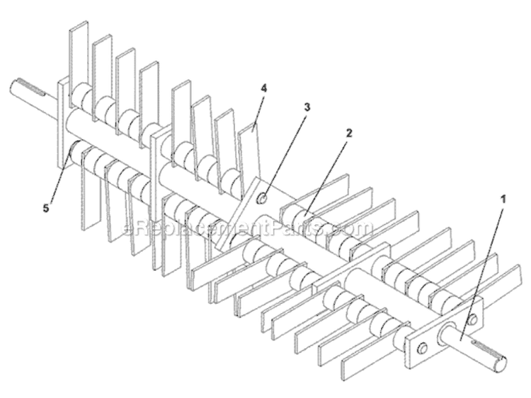 Page E Diagram and Parts List for PR22S6FA 968999680 - 2007-07 Bluebird Dethatcher