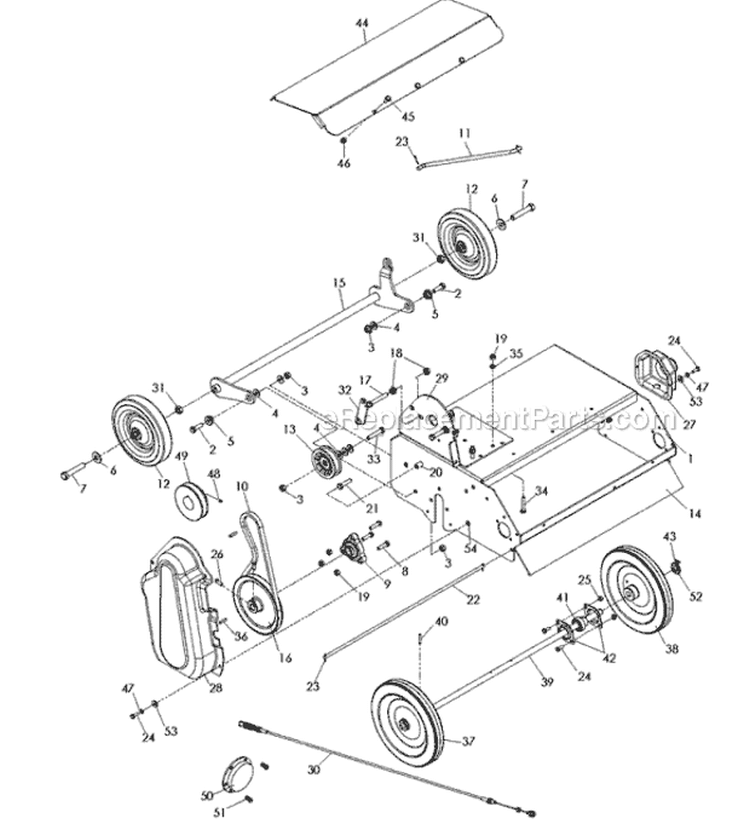 Chassis & Frame Diagram and Parts List for S22NEDA 968999442 - 2008-05 Bluebird Aerator