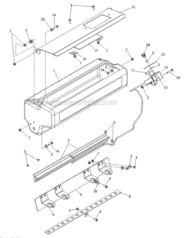 Seeder Diagram and Parts List for S22NEDA 968999442 - 2008-05 Bluebird Aerator