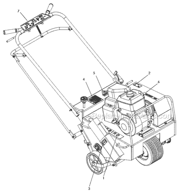 Page B Diagram and Parts List for S530B 968999683 - 2008-10 Bluebird Aerator