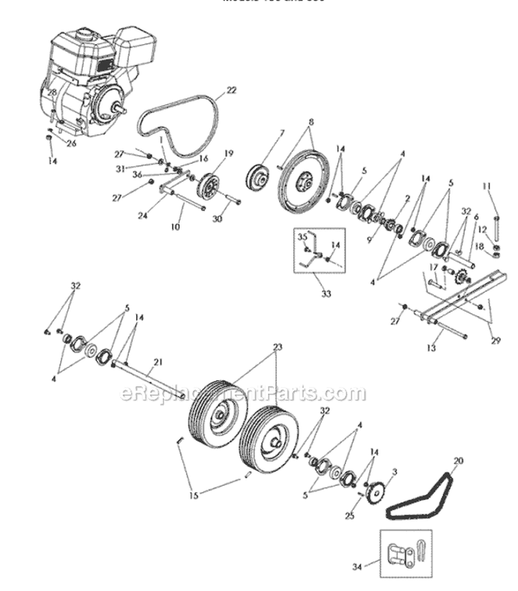Page E Diagram and Parts List for S530B 968999683 - 2008-10 Bluebird Aerator