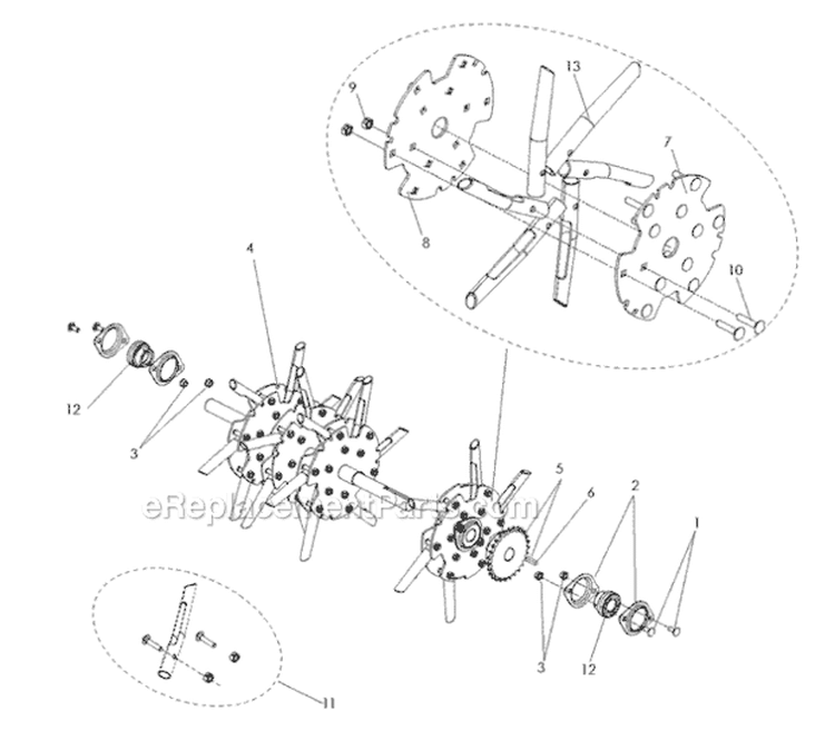 Page F Diagram and Parts List for S530B 968999683 - 2008-10 Bluebird Aerator