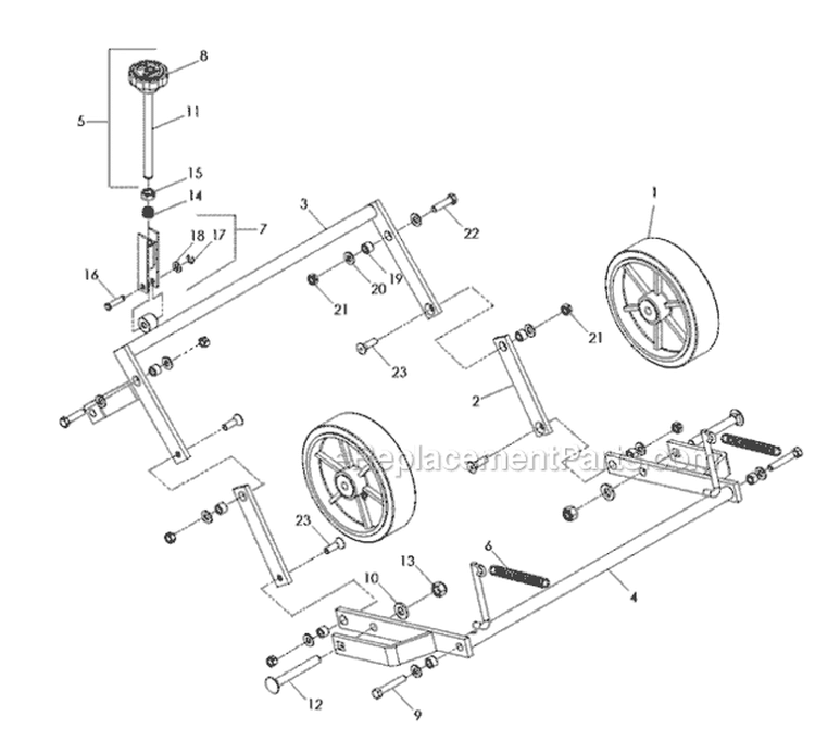 Page G Diagram and Parts List for S530B 968999683 - 2008-10 Bluebird Aerator