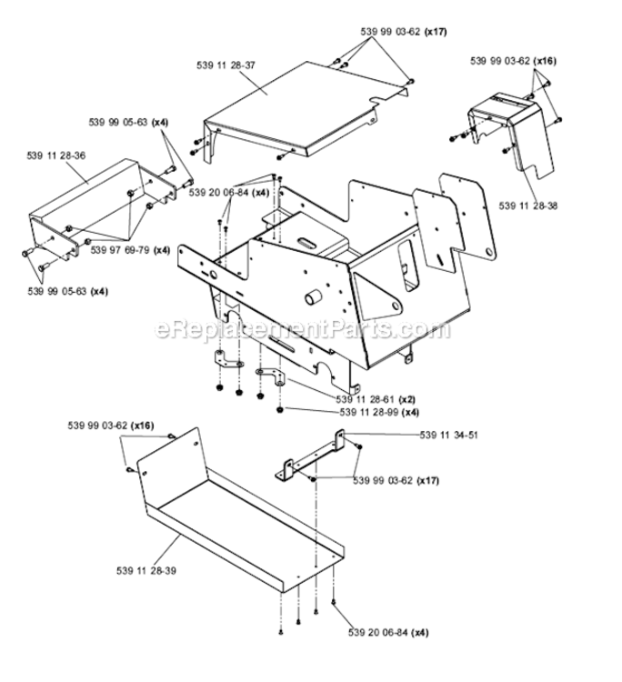 Page A Diagram and Parts List for SC550A/2006-02  Bluebird Sod Cutter