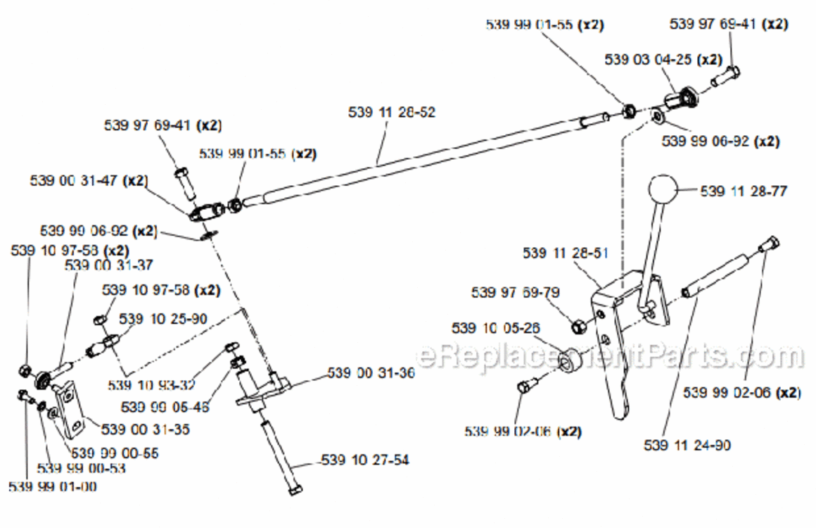 Page F Diagram and Parts List for SC550A 9689993522006-02 Bluebird Sod Cutter