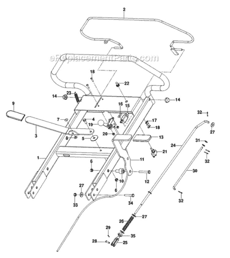 Handle & Controls Diagram and Parts List for SG13514A 968999684 - 2010-04 Bluebird Aerator