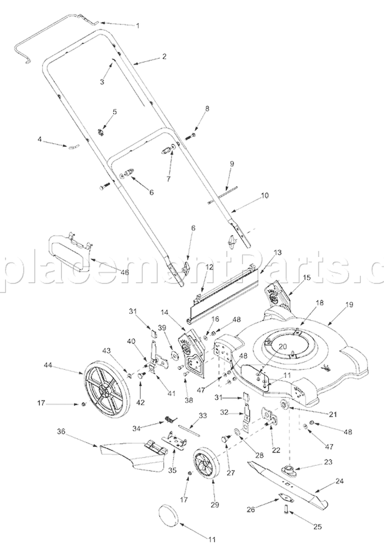 Page A Diagram and Parts List for 11A-506L163 2003 Bolens Lawn Mower