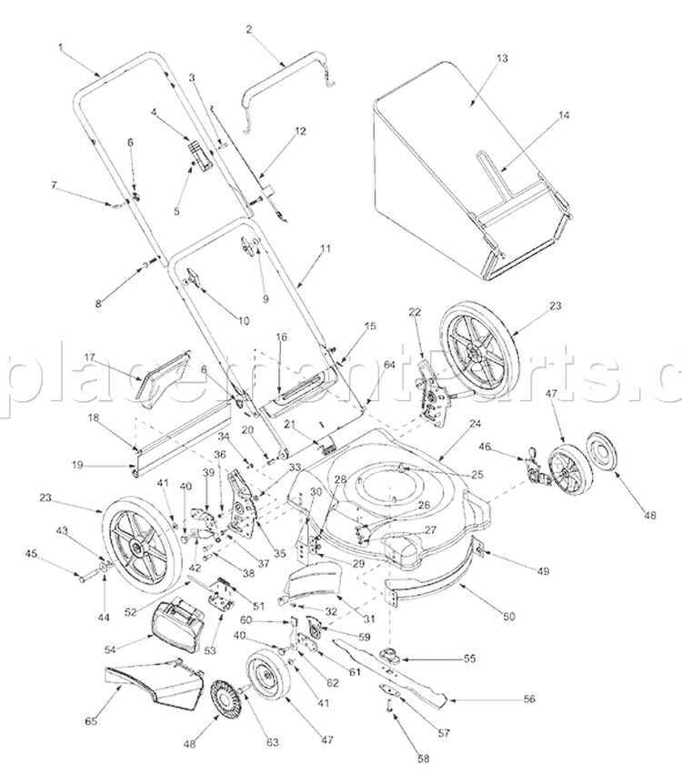 Page B Diagram and Parts List for 11A-546I763 2003 Bolens Lawn Mower