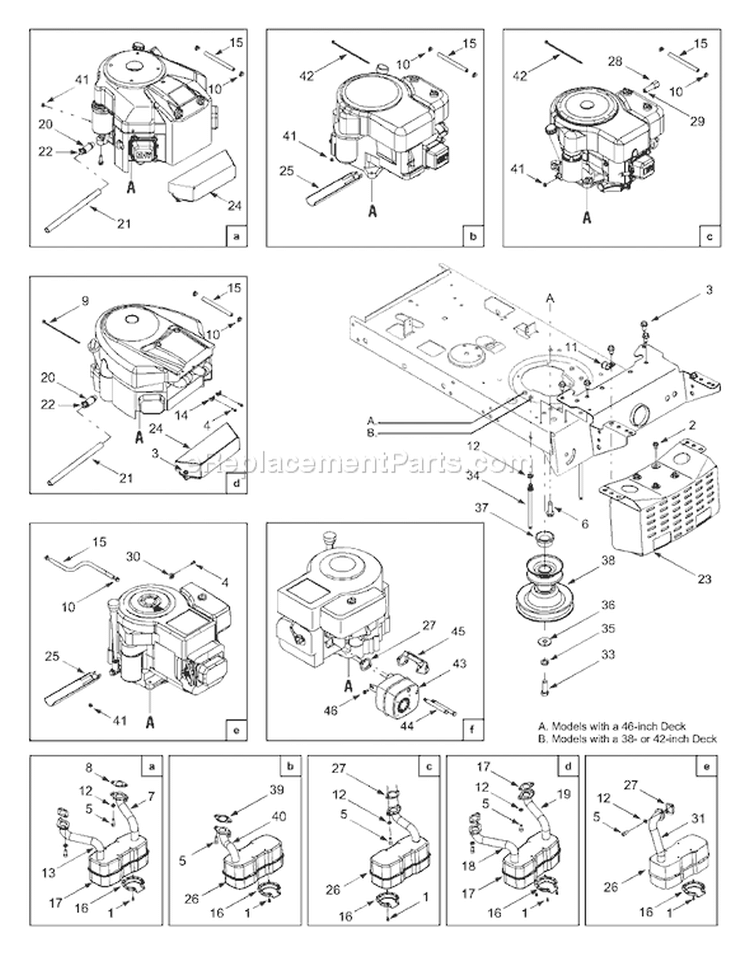 Page E Diagram and Parts List for 13AM662F163 2003 Bolens Lawn Tractor