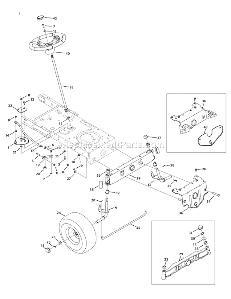 Page C Diagram and Parts List for 13AM761F065 2009 Bolens Lawn Tractor