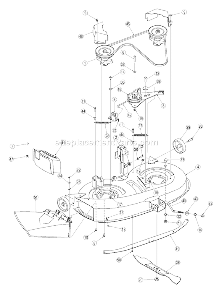 Page A Diagram and Parts List for 13AM762F765 2005 Bolens Lawn Tractor