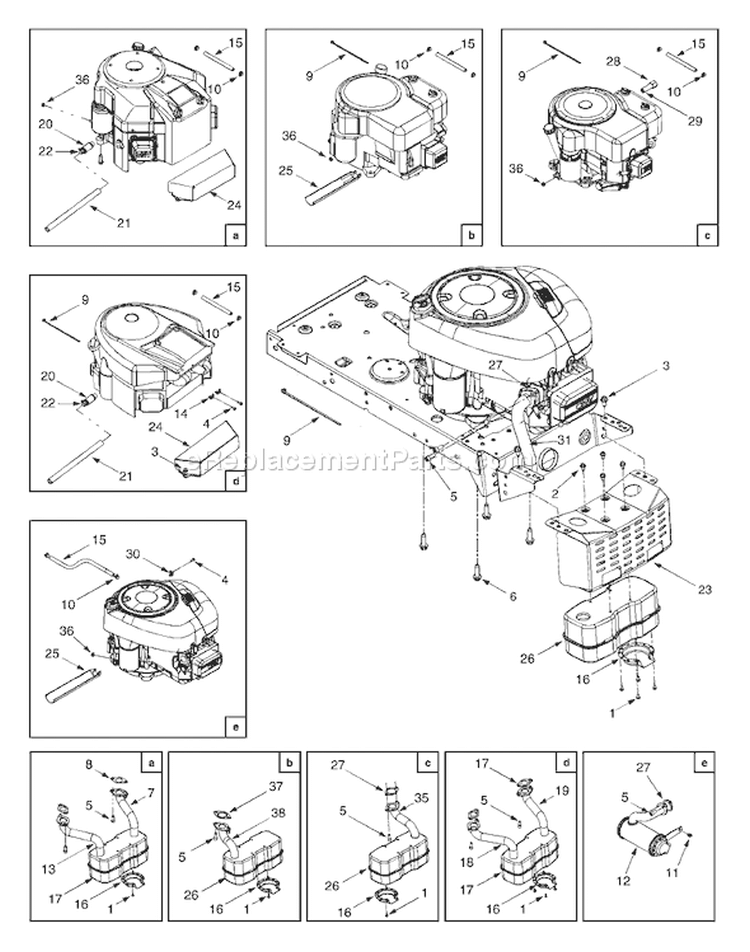 Page C Diagram and Parts List for 13AM762F765 2005 Bolens Lawn Tractor