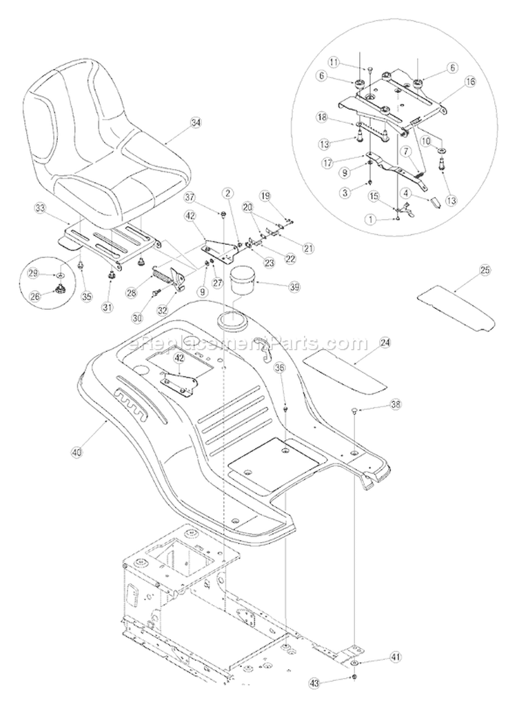 Page D Diagram and Parts List for 13AM762F765 2005 Bolens Lawn Tractor