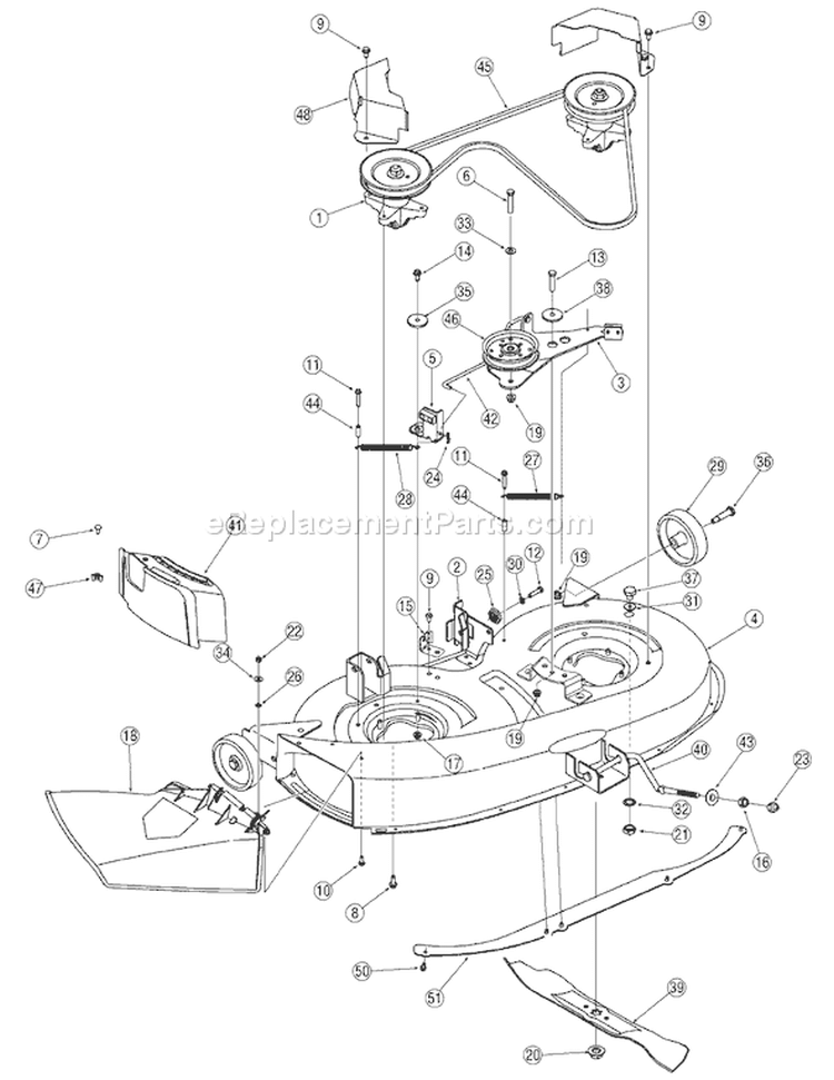 Page A Diagram and Parts List for 13AM762F765 2007 Bolens Lawn Tractor