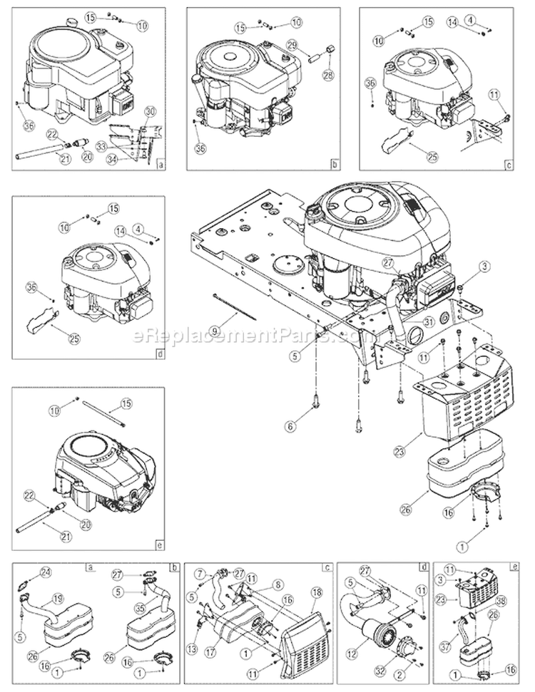 Page C Diagram and Parts List for 13AM762F765 2007 Bolens Lawn Tractor
