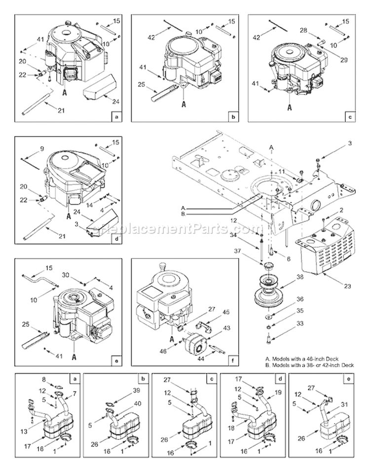 Page E Diagram and Parts List for 13AN683G163 2003 Bolens Lawn Tractor