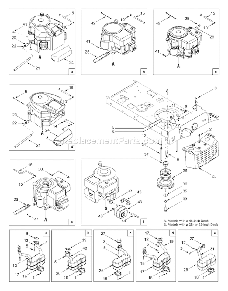 Page E Diagram and Parts List for 13AO683G163 2003 Bolens Lawn Tractor