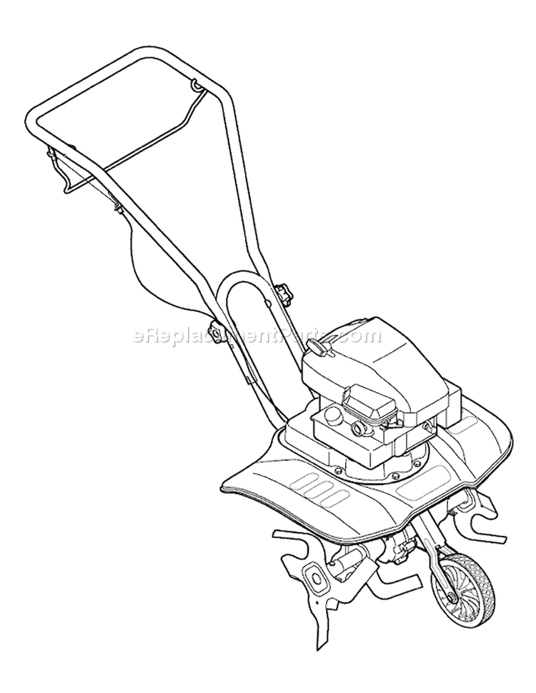 Page B Diagram and Parts List for 21A-250H765 2006 Bolens Tiller