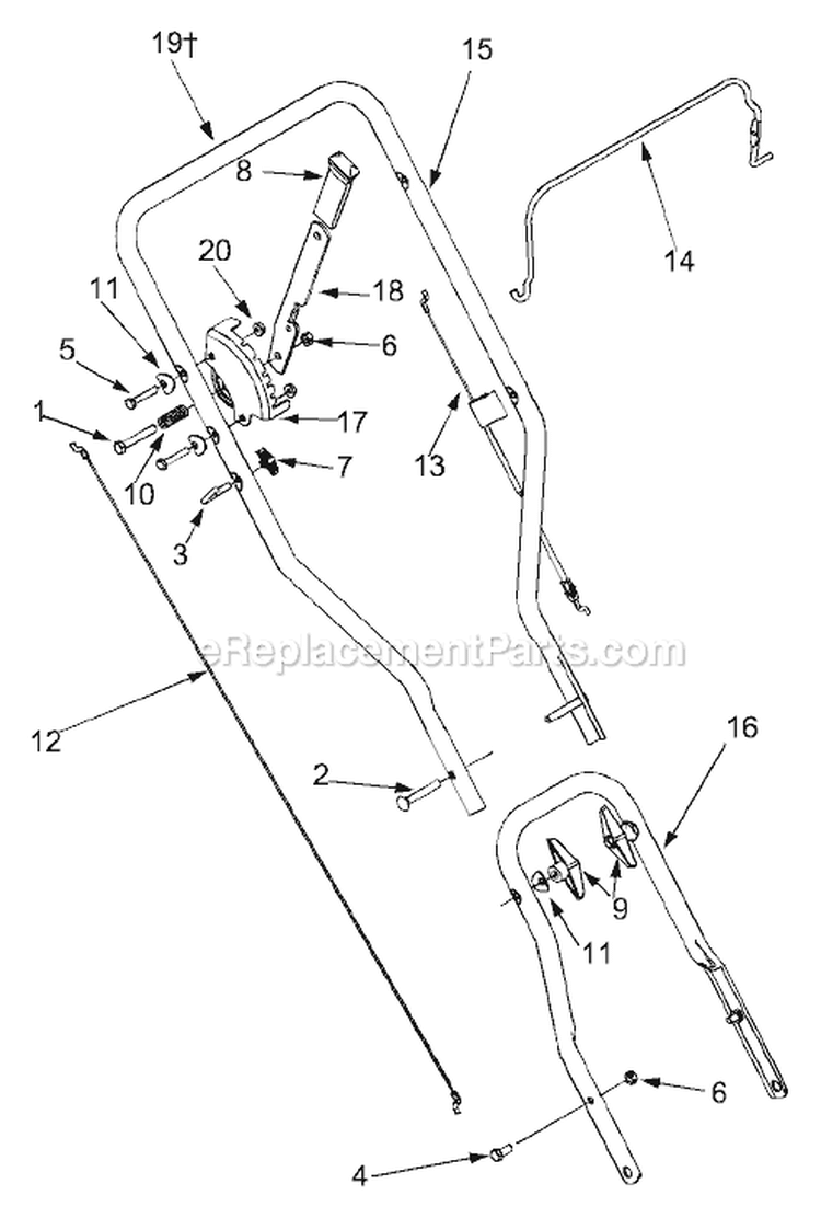 Page B Diagram and Parts List for 25A-550A765 2004 Bolens Edger