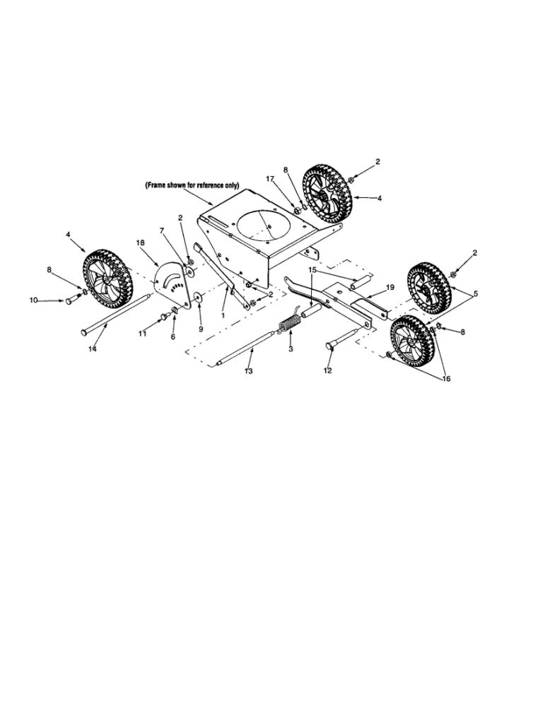 Wheel Assembly Diagram and Parts List for 550  Bolens Edger
