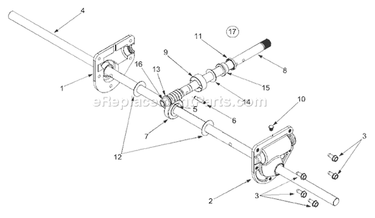 Page C Diagram and Parts List for 31AS611D163 2004 Bolens Snow Blower