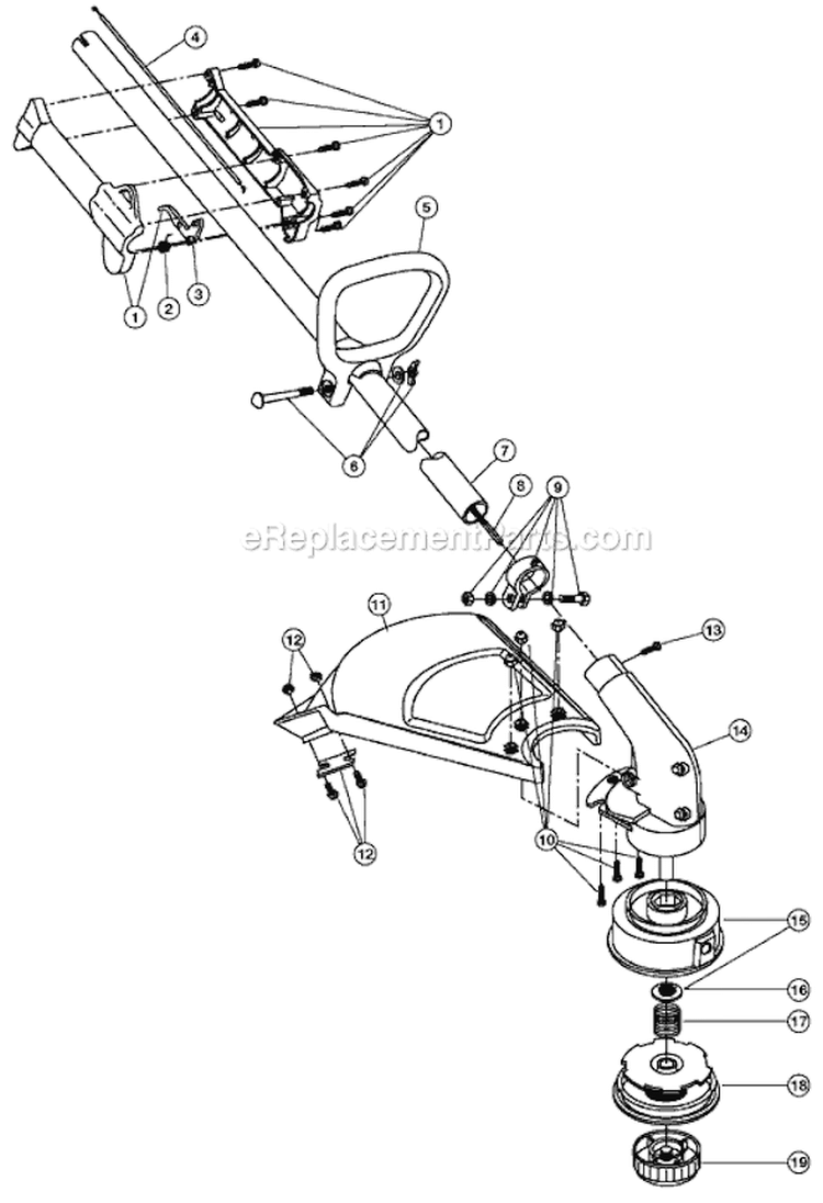 Page A Diagram and Parts List for BL150 41AD150G763 Bolens Trimmer