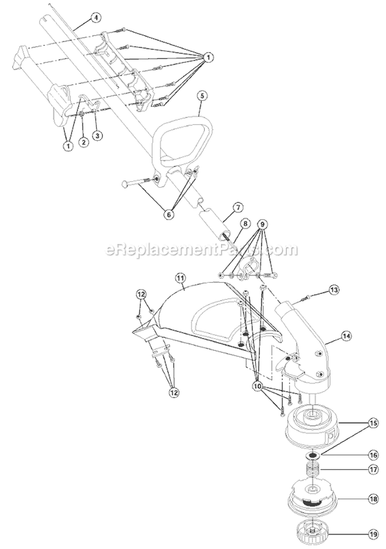 Page A Diagram and Parts List for BL150 41BD150G163 Bolens Trimmer