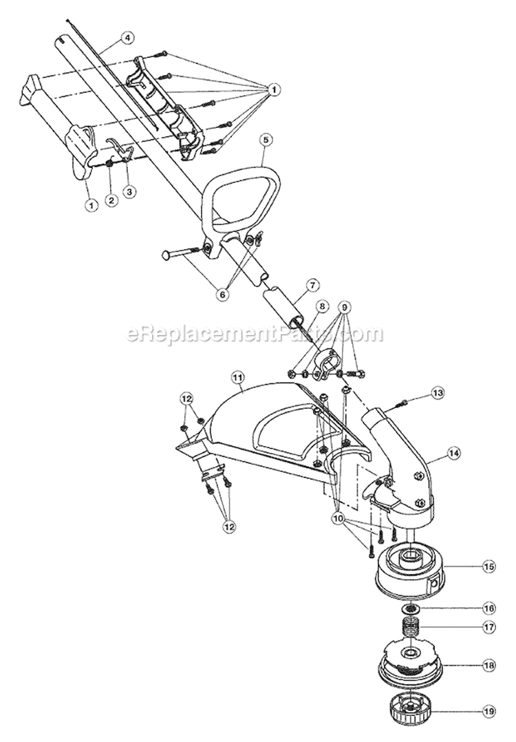 Page A Diagram and Parts List for BL150 41BD150G765 Bolens Trimmer