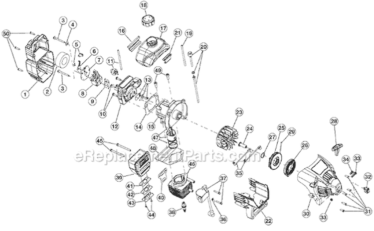 Page B Diagram and Parts List for BL150 41BD150G765 Bolens Trimmer