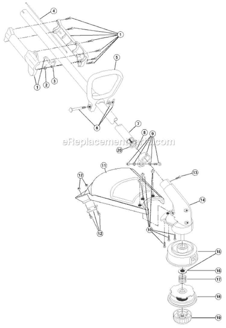 Page A Diagram and Parts List for BL150 41CD150G163 Bolens Trimmer