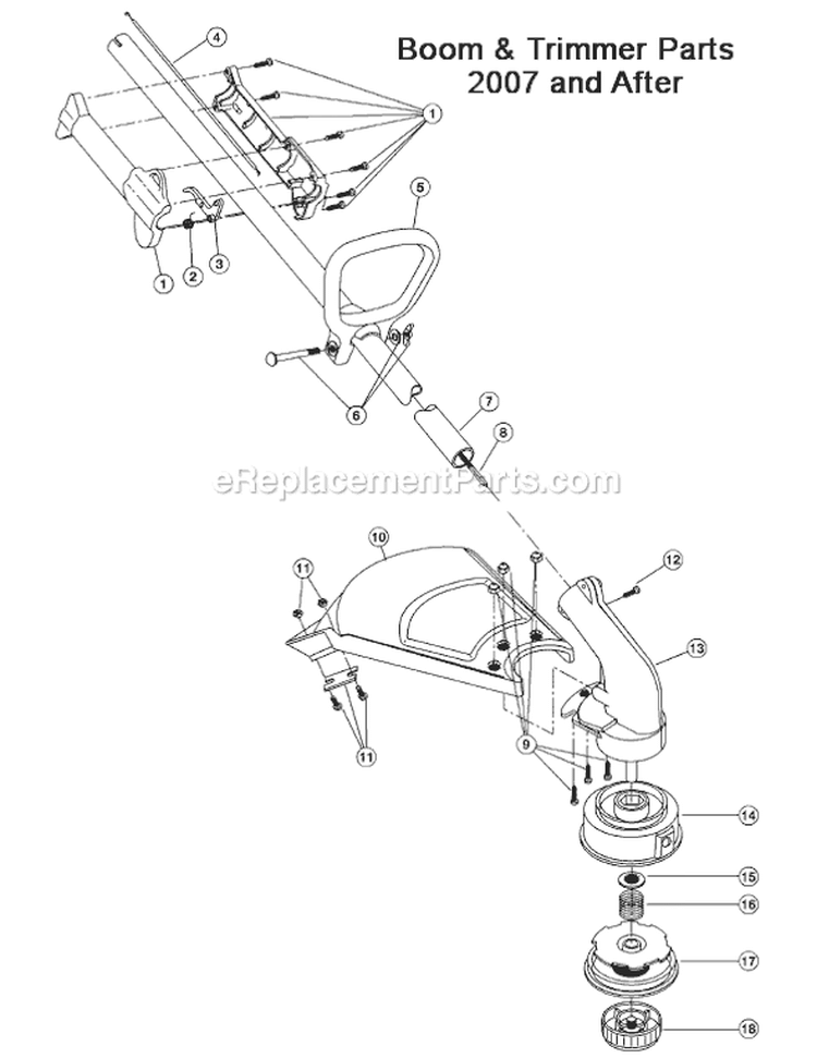 Page B Diagram and Parts List for BL150 41CD150G765 Bolens Trimmer