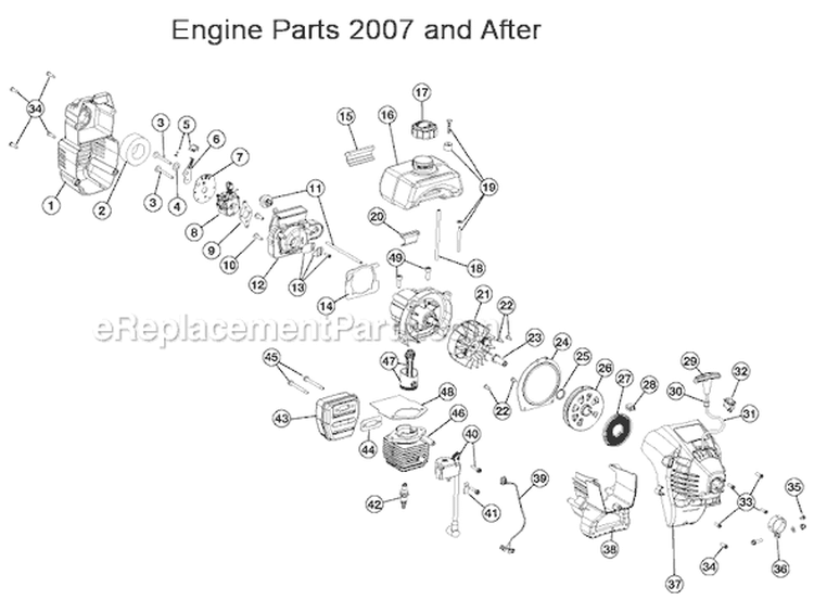 Page C Diagram and Parts List for BL150 41CD150G765 Bolens Trimmer