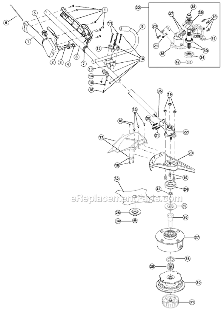 Page A Diagram and Parts List for BL250 41BD250G163 Bolens Trimmer