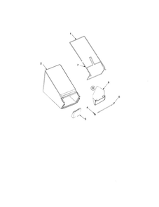 Chute Deflector/Bag Frame/Bag Diagram and Parts List for 445  Bolens Lawn Mower