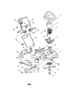 Part Location Diagram of 624-0075 MTD Screw, Blade