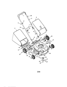 21 Inch Rear Discharge Push Mower Diagram and Parts List for 416  Bolens Lawn Mower
