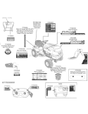 Page E Diagram and Parts List for 13AM761F065 2009 Bolens Lawn Tractor