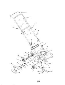 22 Inch Rotary Mower Diagram and Parts List for 084  Bolens Lawn Mower
