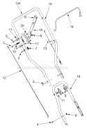 Part Location Diagram of 720-0297 MTD Foam Grip (Upper Handle), 20