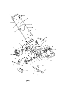Self-Propelled Mower Diagram and Parts List for 526  Bolens Lawn Mower