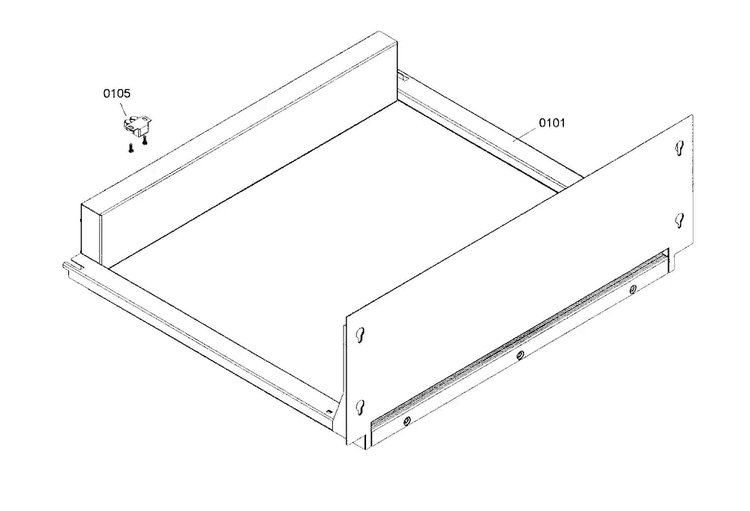 Drawer Diagram and Parts List for WDC36E01  Thermador Warming Drawer