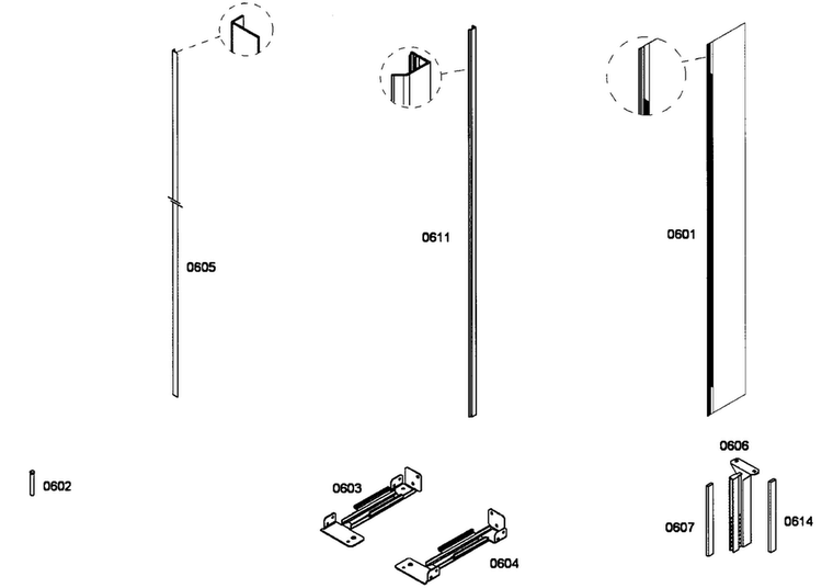 Frames Diagram and Parts List for T30BR70FS-10  Thermador Refrigerator