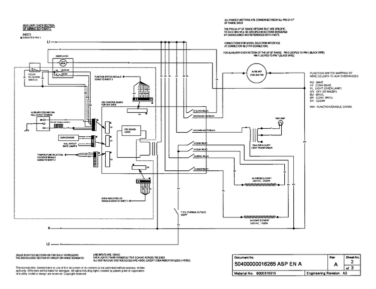 Wiring Diagram Diagram and Parts List for PRD484EEHC 01 Thermador Range