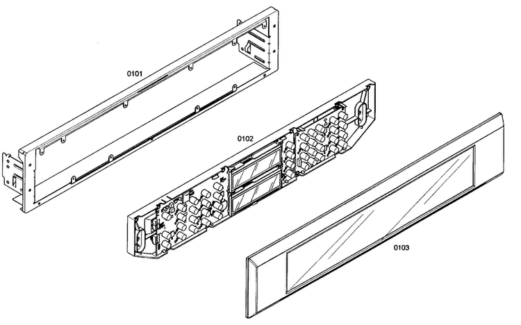 Control Panel Diagram and Parts List for ME272ES01  Thermador Wall Oven