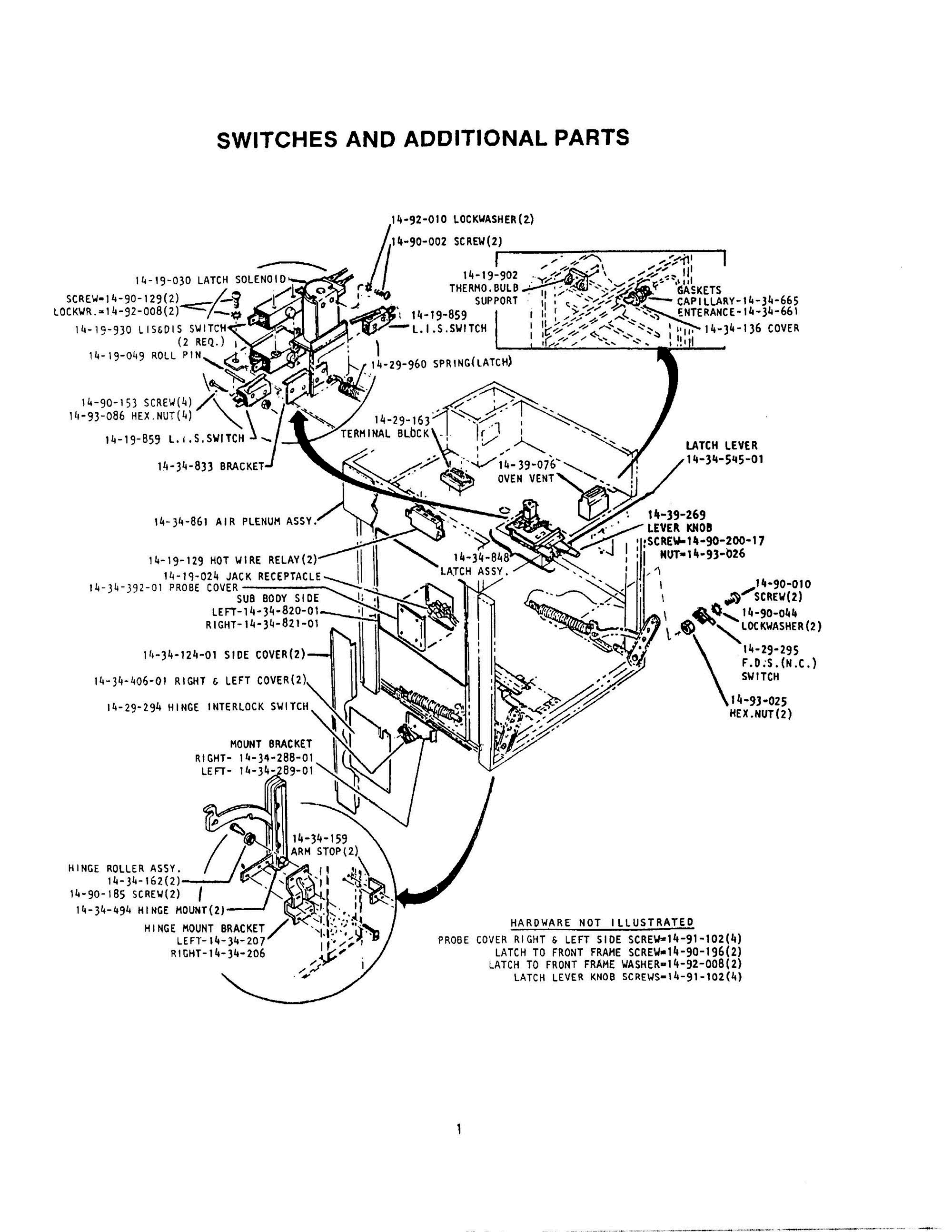 02 - SWITCHES & ADDITIONAL PARTS Diagram and Parts List for CMT-131  Bosch Range