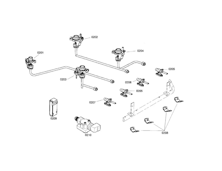 Jet Holders Diagram and Parts List for HDS7022U 01 Bosch Range