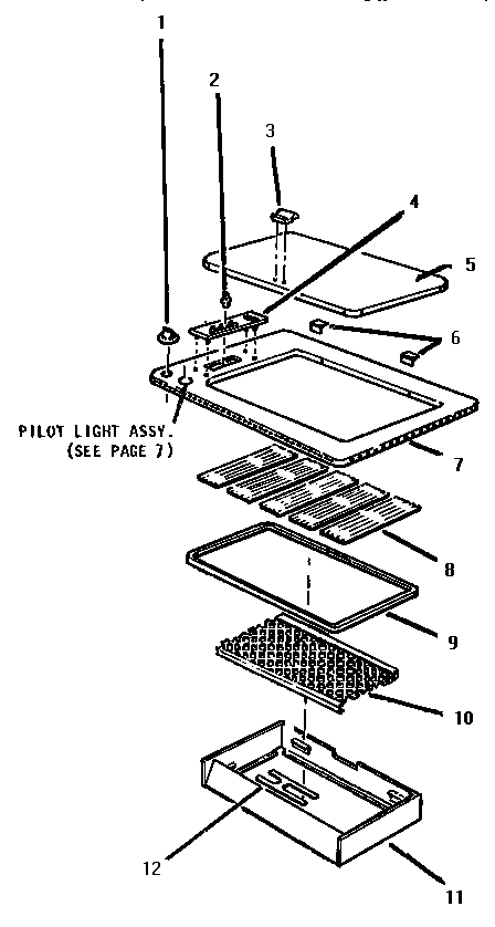 Section 7 Diagram and Parts List for CGB19  Thermador Grill