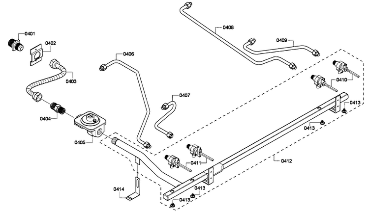 Valves Assy Diagram and Parts List for PRD364EDPG-01  Thermador Range