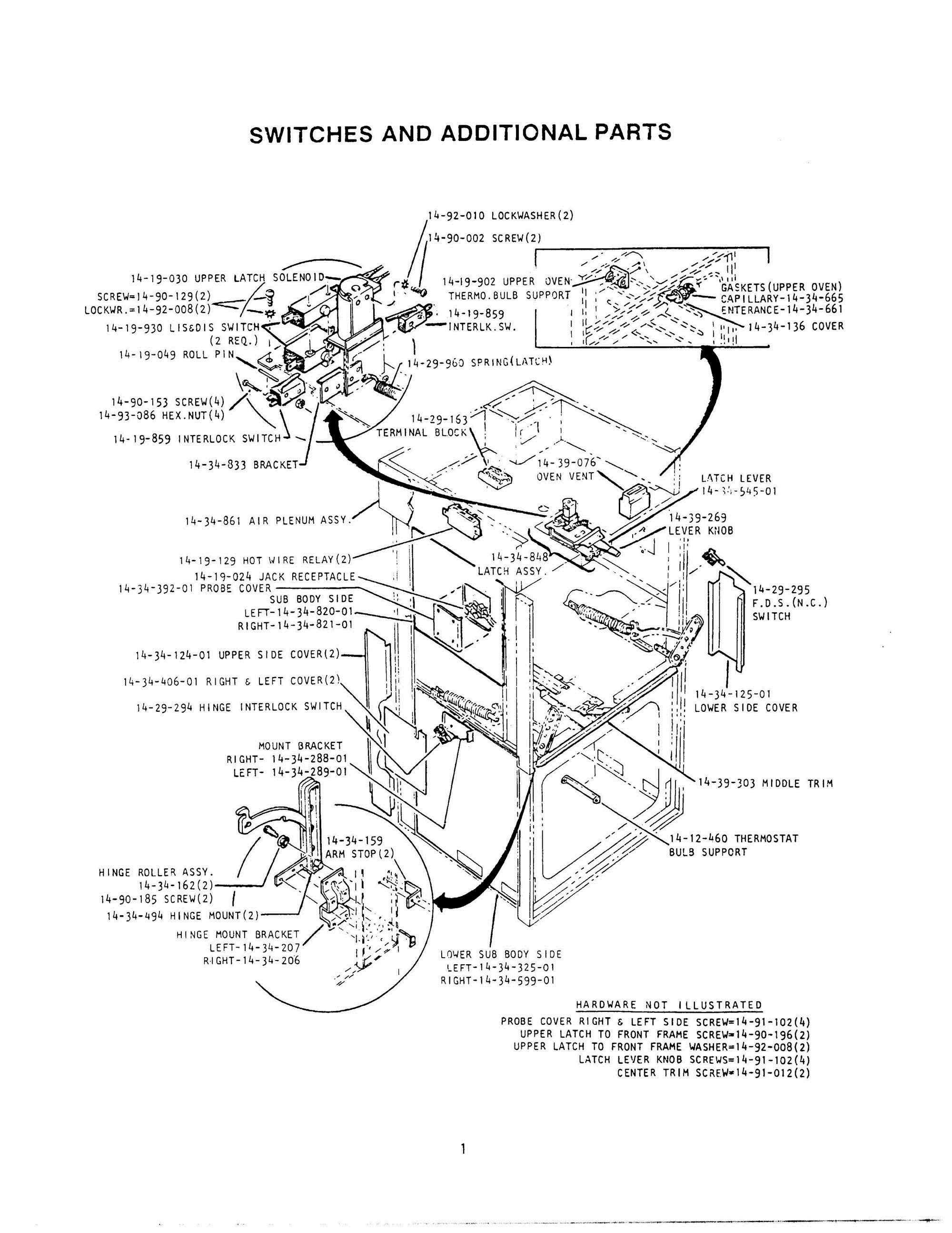 02 - SWITCHES & ADDITIONAL PARTS Diagram and Parts List for CMT-231  Bosch Range