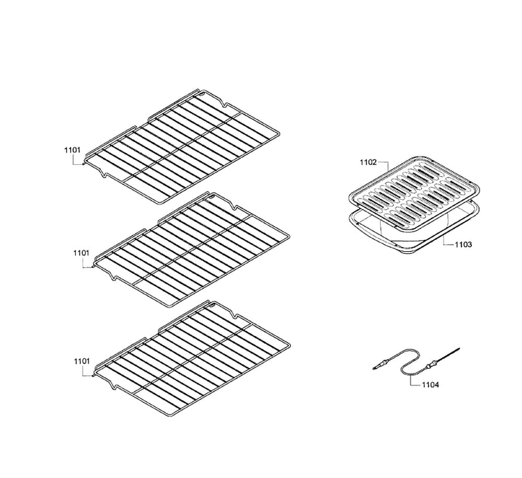 Shelfs Diagram and Parts List for HBL5750UC 08 Bosch Microwave